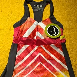 NWT Moxie Cycling Co. Built in Bra 3 Pkts Tank XS